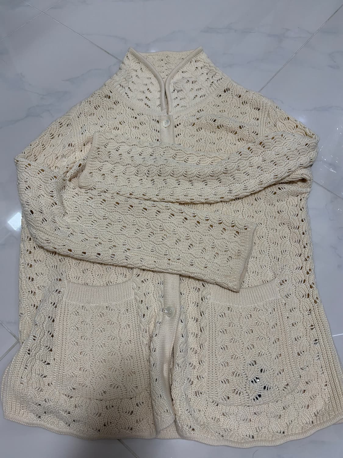 Coyseio 웨이브 니트 가디건 IVORY 상품이미지3