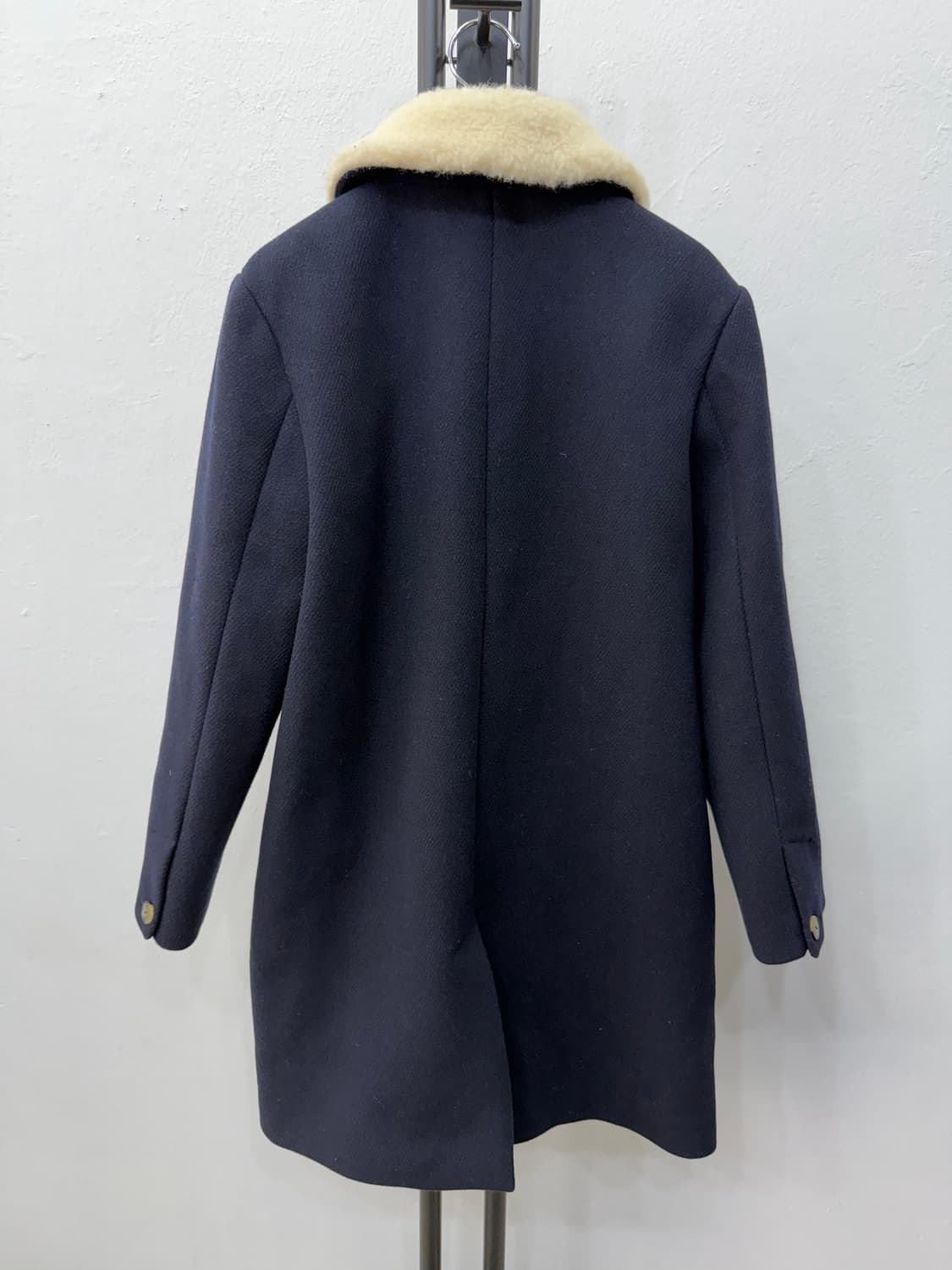 정품) A.P.C. 아페쎄 여성 넥 카라 코트 네이비 36 상품이미지4