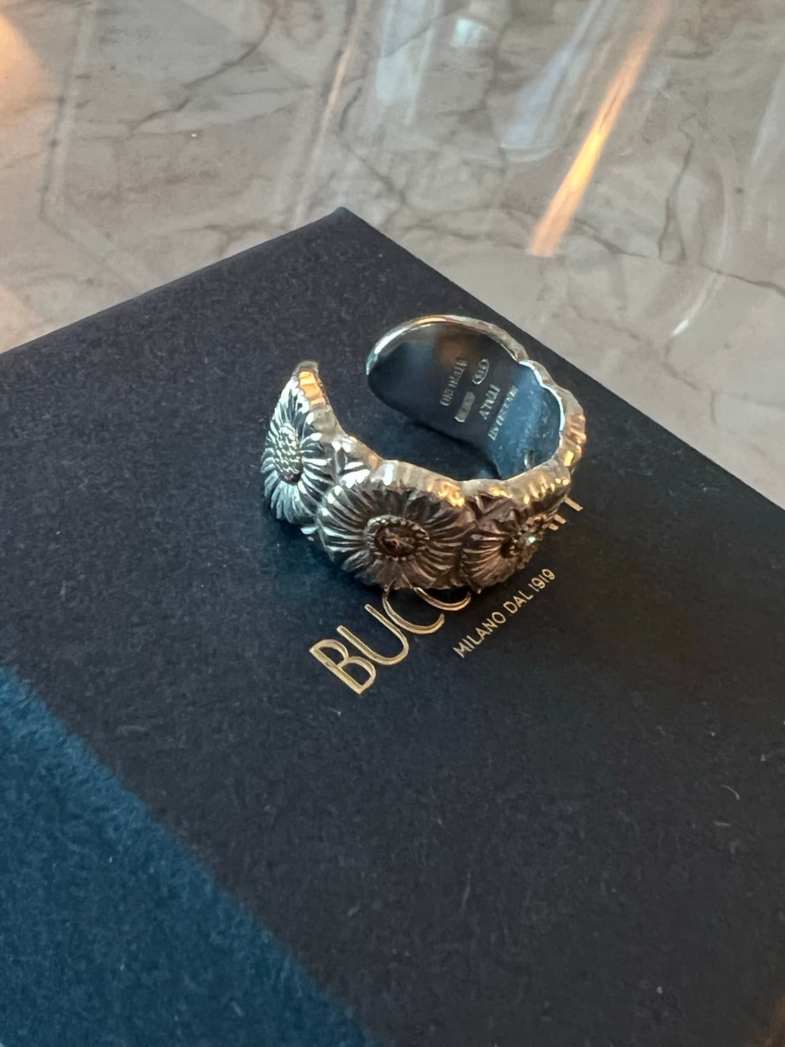 부첼라티 블라썸 데이지 브라운 다이아몬드 링 US8 상품이미지9