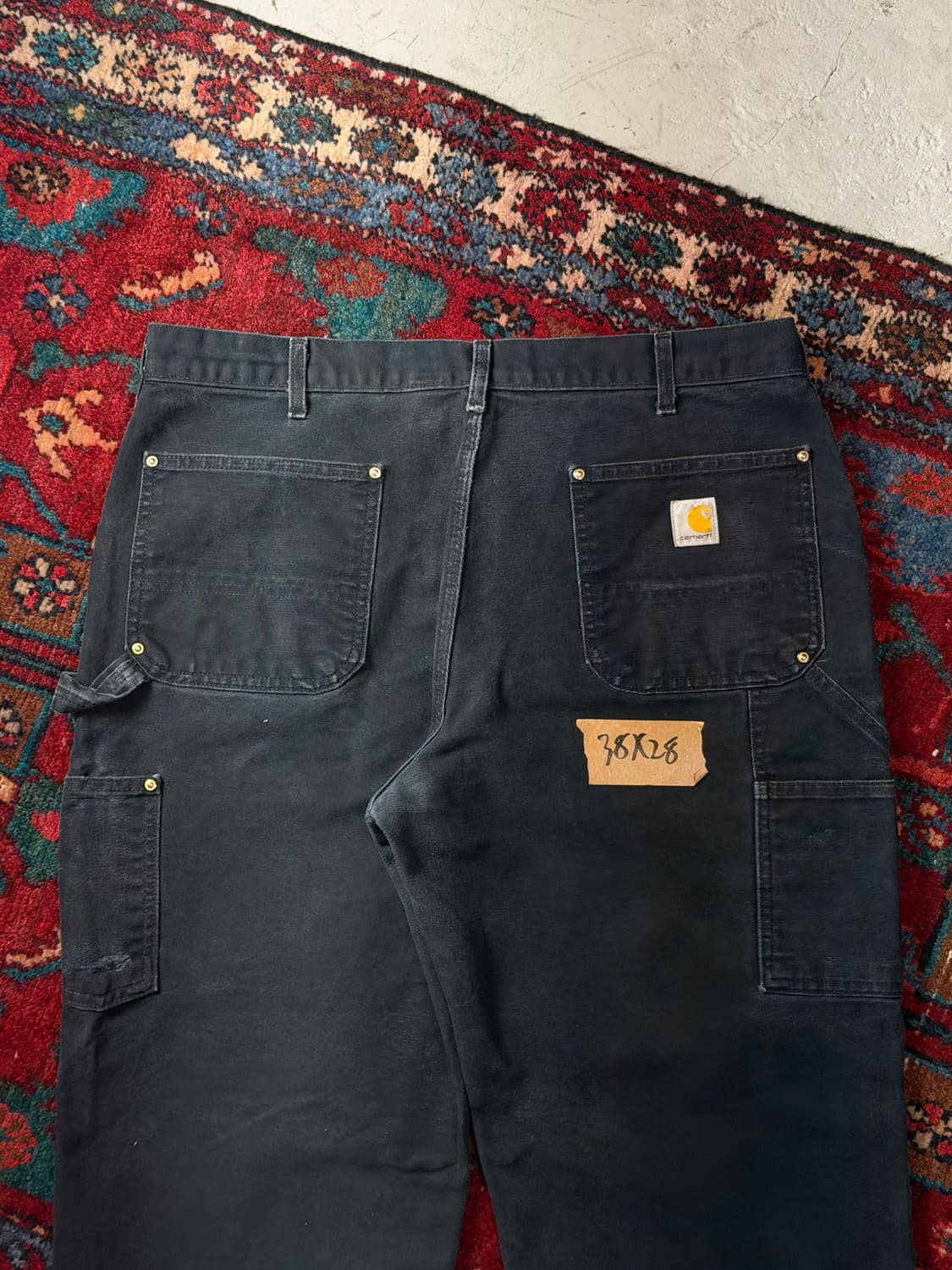 OG USA Made 칼하트 B01 더블니 블랙 칼하트 썩블니 카펜터 상품이미지6