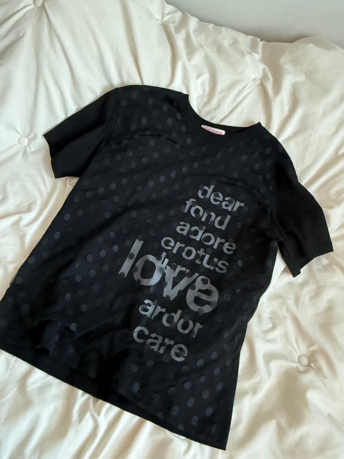 오피쉬 도트 레이스 티셔츠 상품이미지1