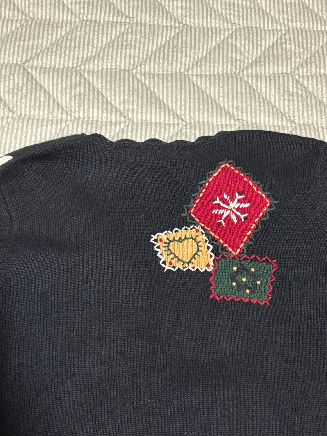 VINTAGE CHRISTOPHER BANKS 크리스마스 핸드니트가디건 상품이미지4