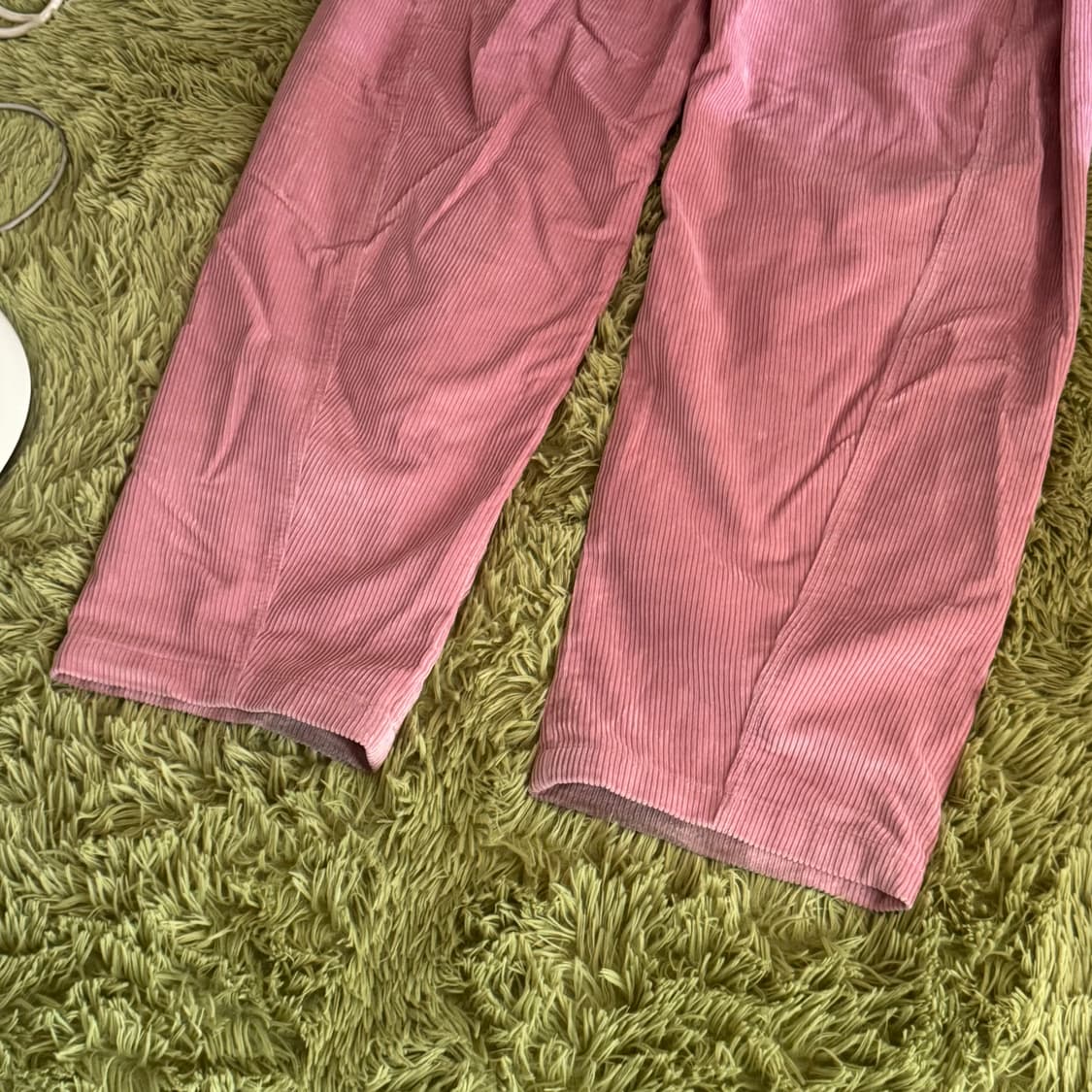 아조바이아조 핑크 코듀로이 와이드 커브드 팬츠 XL 상품이미지4
