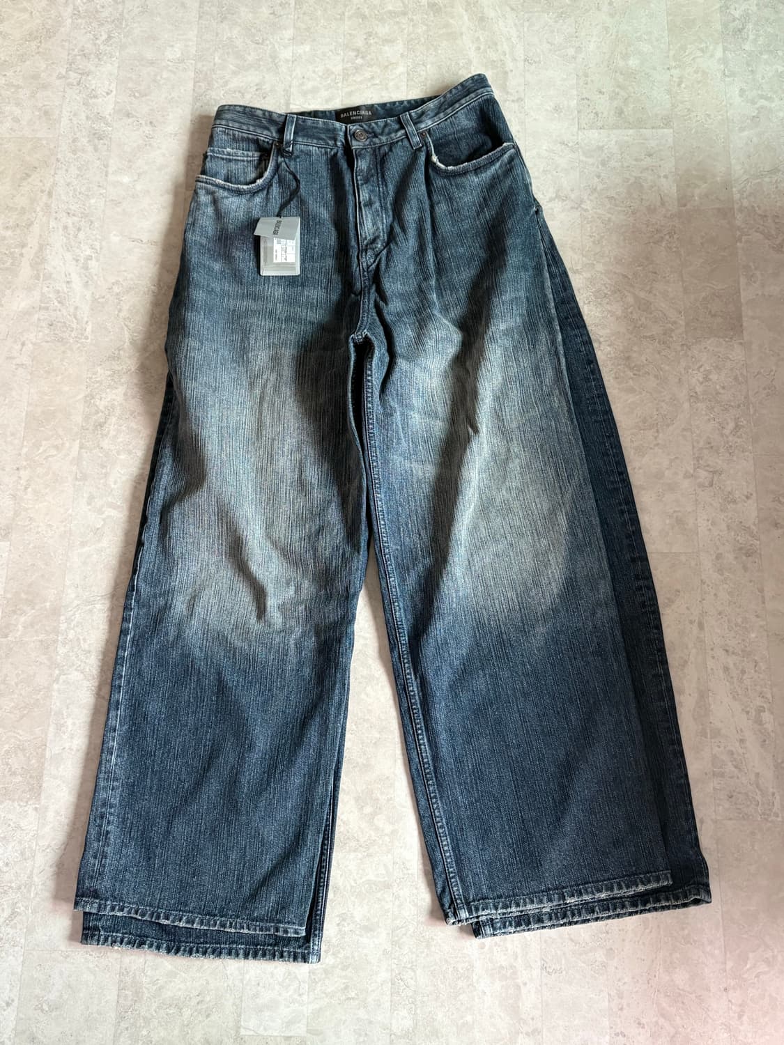 23SS 발렌시아가 더블 프론트 데님 팬츠 다크블루 S 새상품 상품이미지1