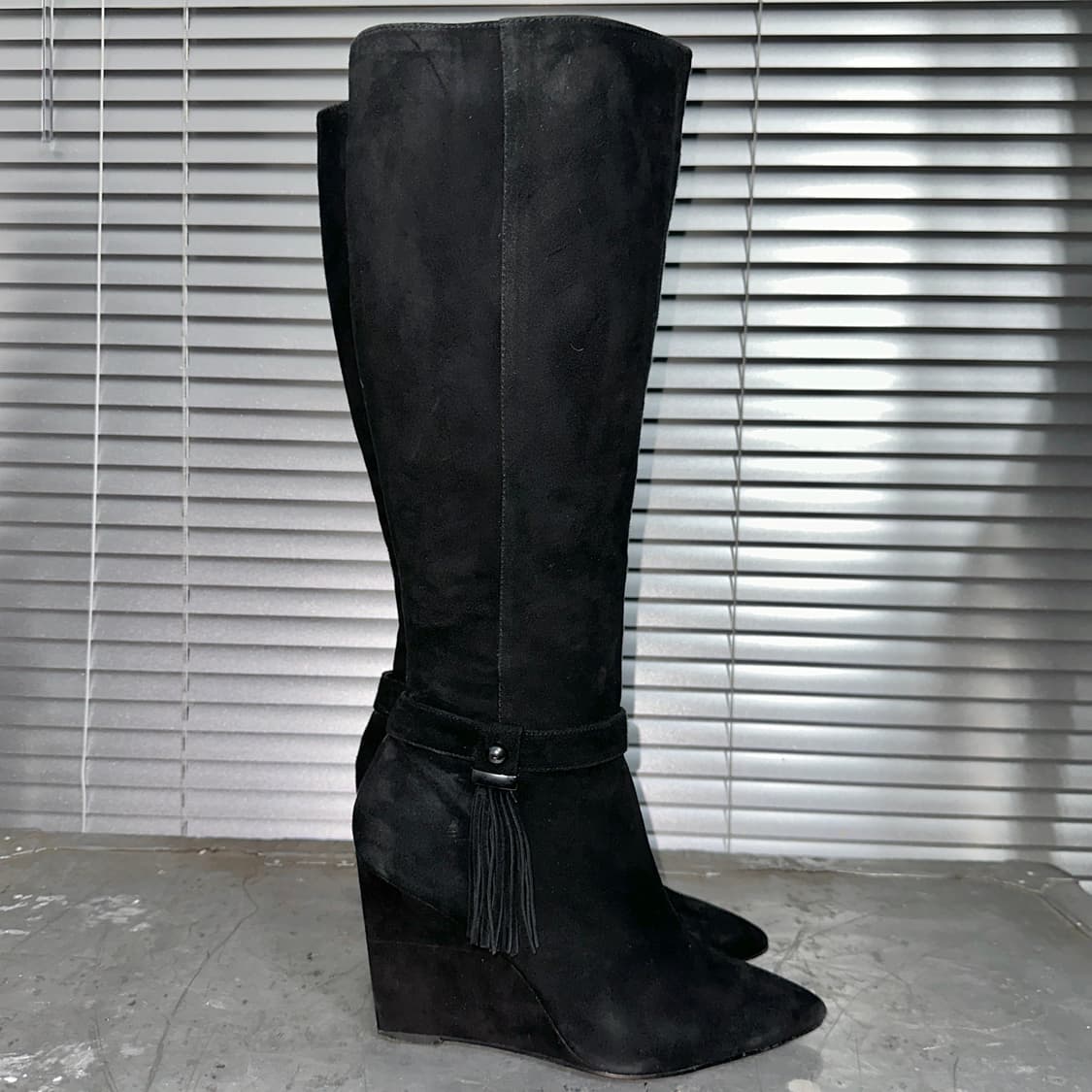00s 빈티지 나인 웨스트 스웨이드 롱 웨지 부츠 상품이미지6