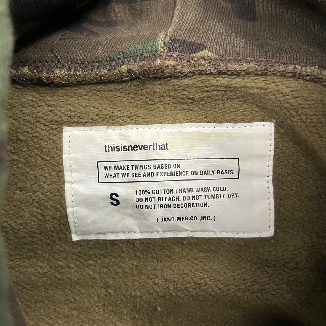 [정품/S] 디스이즈네버댓 카모 후드티 b10 상품이미지6