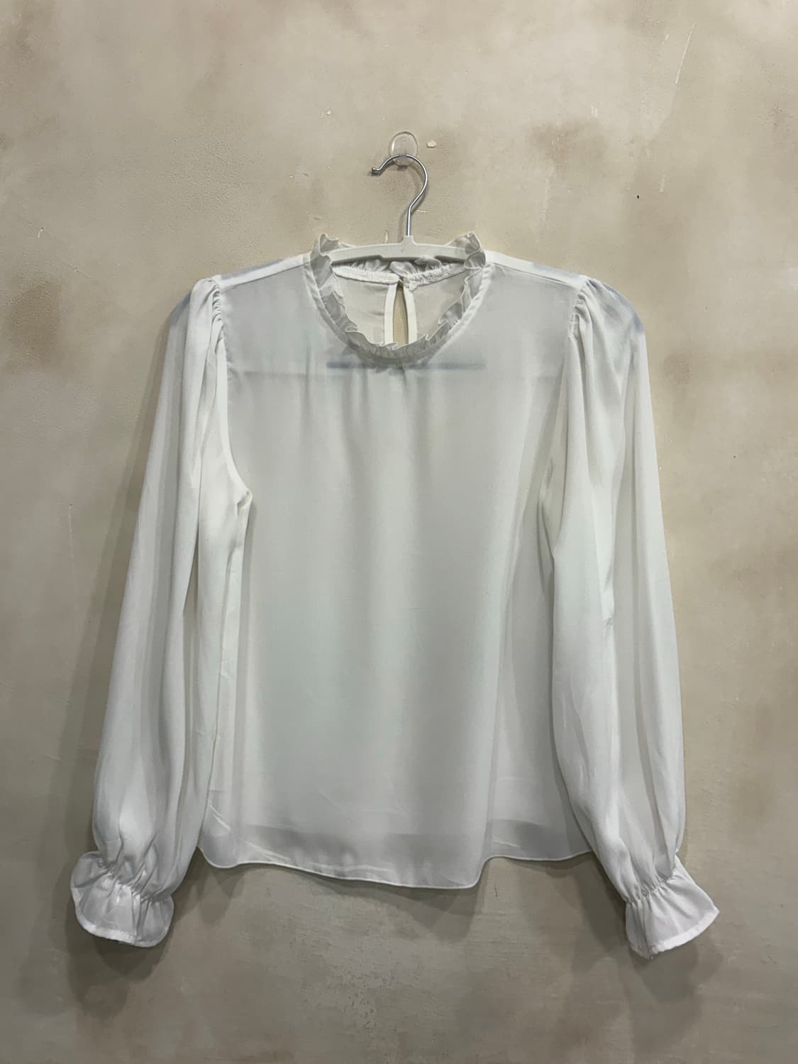 일본빈티지 화이트 레이스 블라우스 상품이미지1