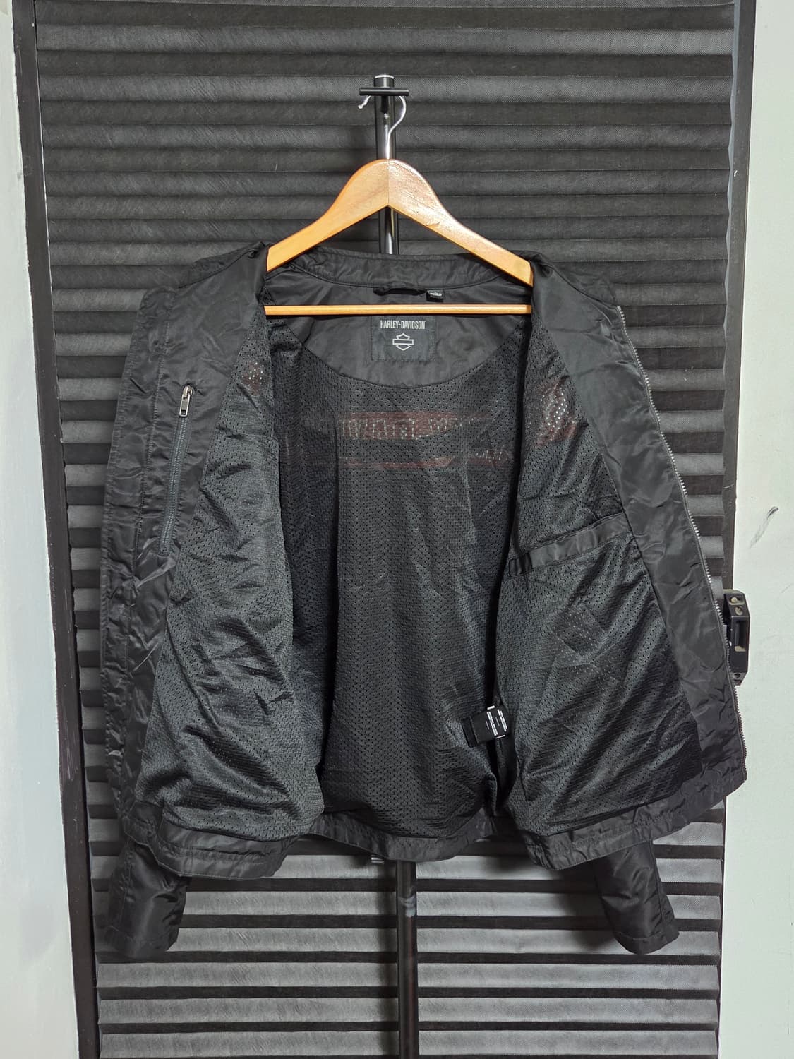 [할리데이비슨] 빅로고 자수 라인 나일론 레이싱 자켓 | 00177 상품이미지5