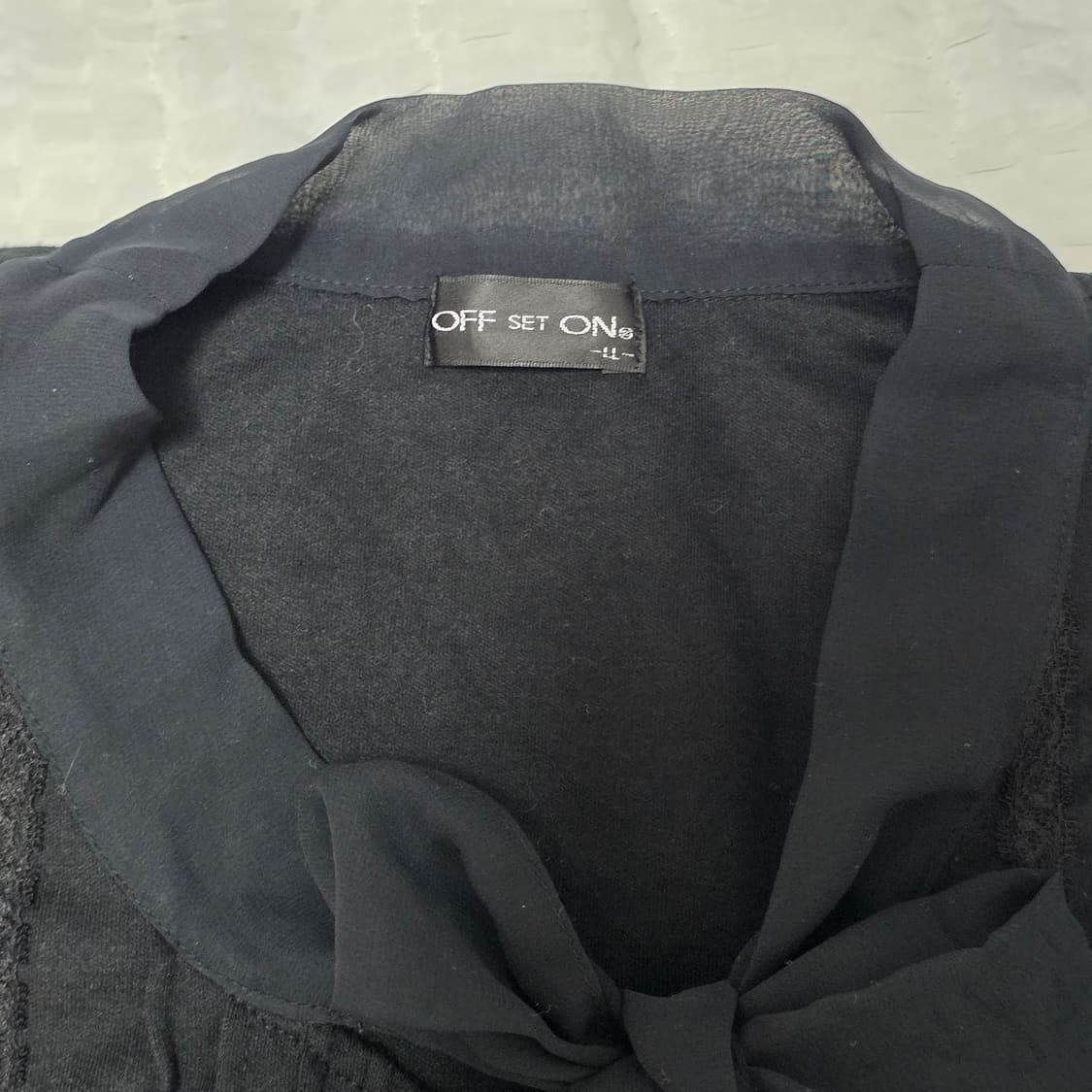 공겜여주st 고딕 블랙 레이스 리본 블라우스 상품이미지4