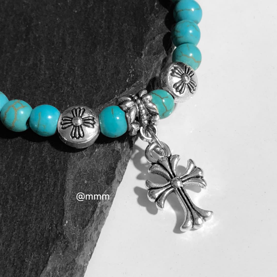 (Unisex) 크로스 터키석 팔찌2 상품이미지2