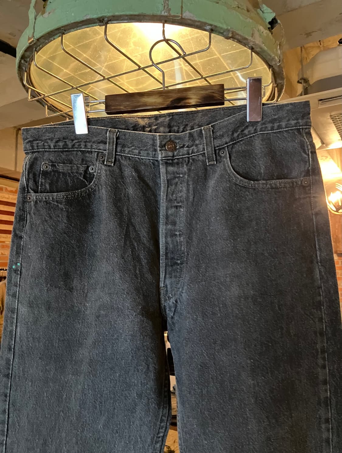 90s USA 빈티지 리바이스 501 블랙 데님 팬츠 상품이미지3