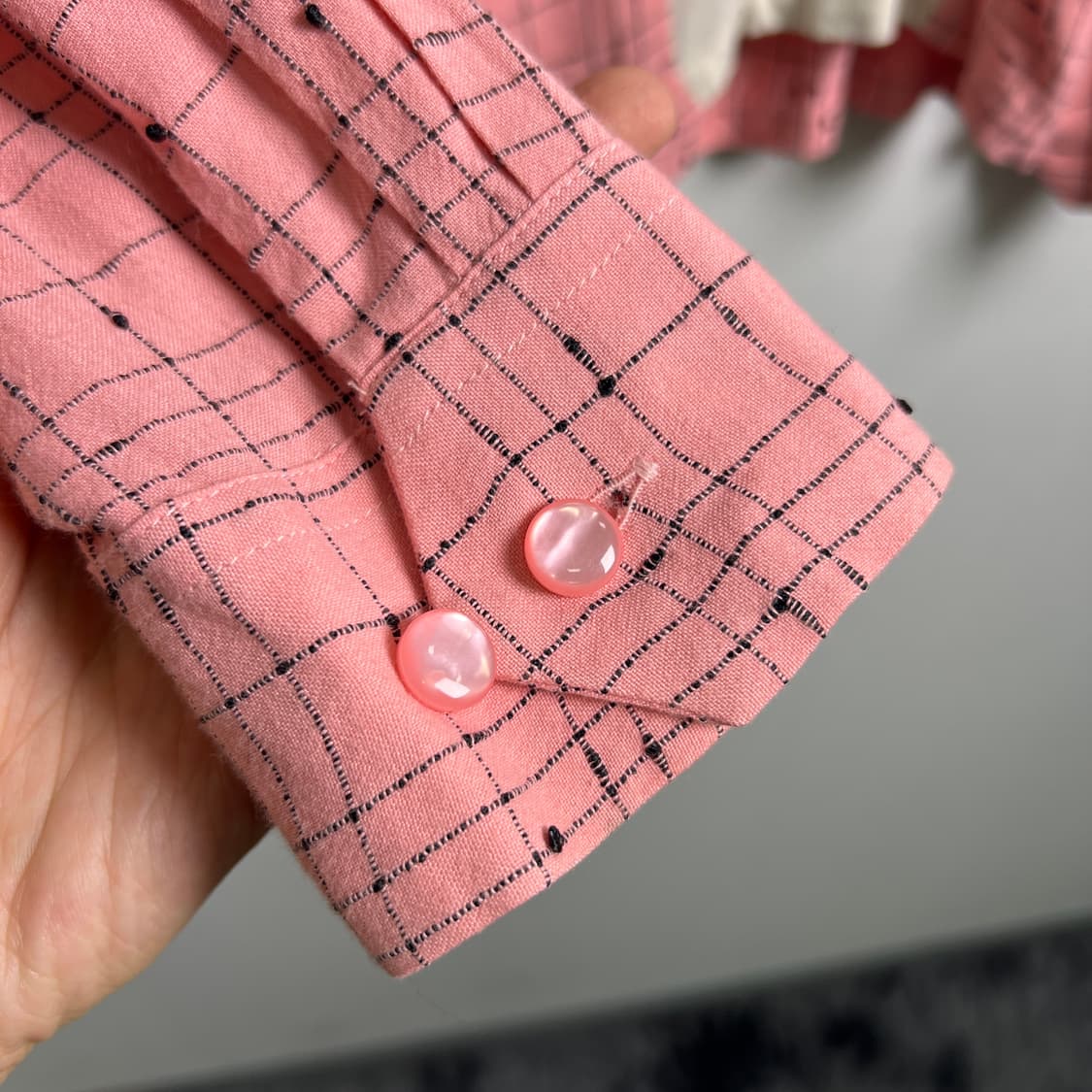 dry bones 드라이 본즈 핑크 체크 셔츠 S 상품이미지8