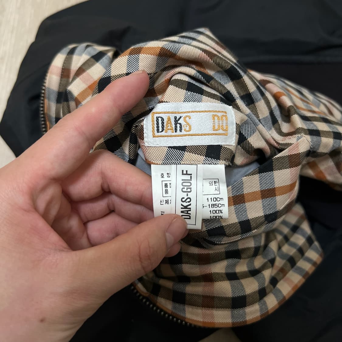 닥스 남성 리버시블 체크 블루종 자켓 XXL/110  상품이미지7