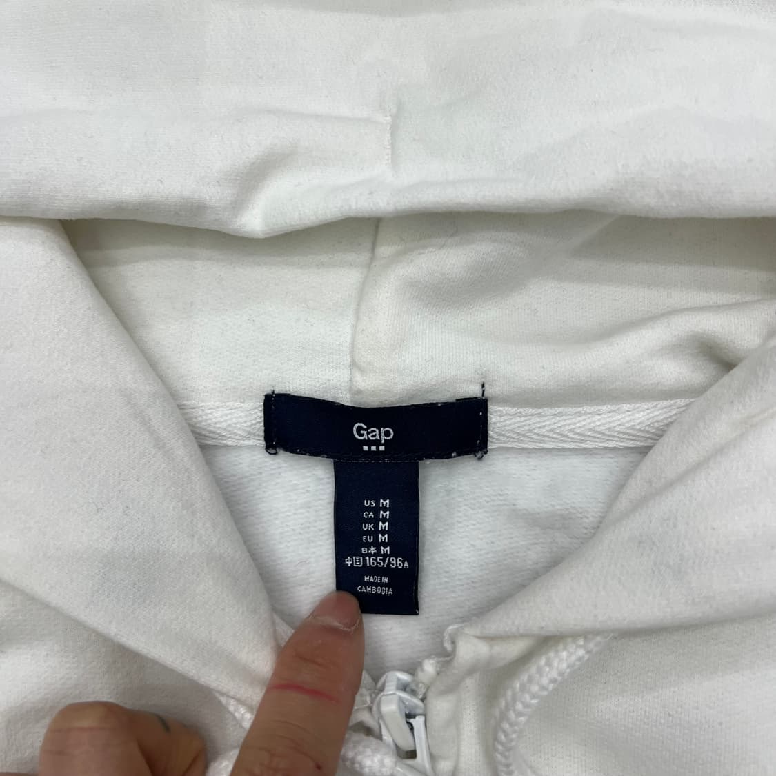 갭 화이트 후드집업 상품이미지2