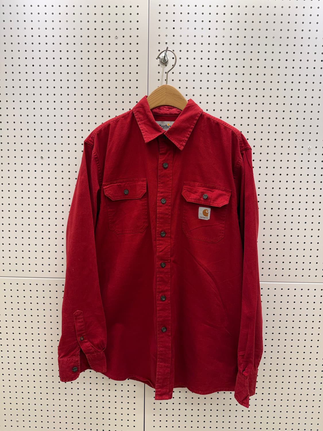 칼하트 투포켓 레드 워크셔츠 U1270 상품이미지2