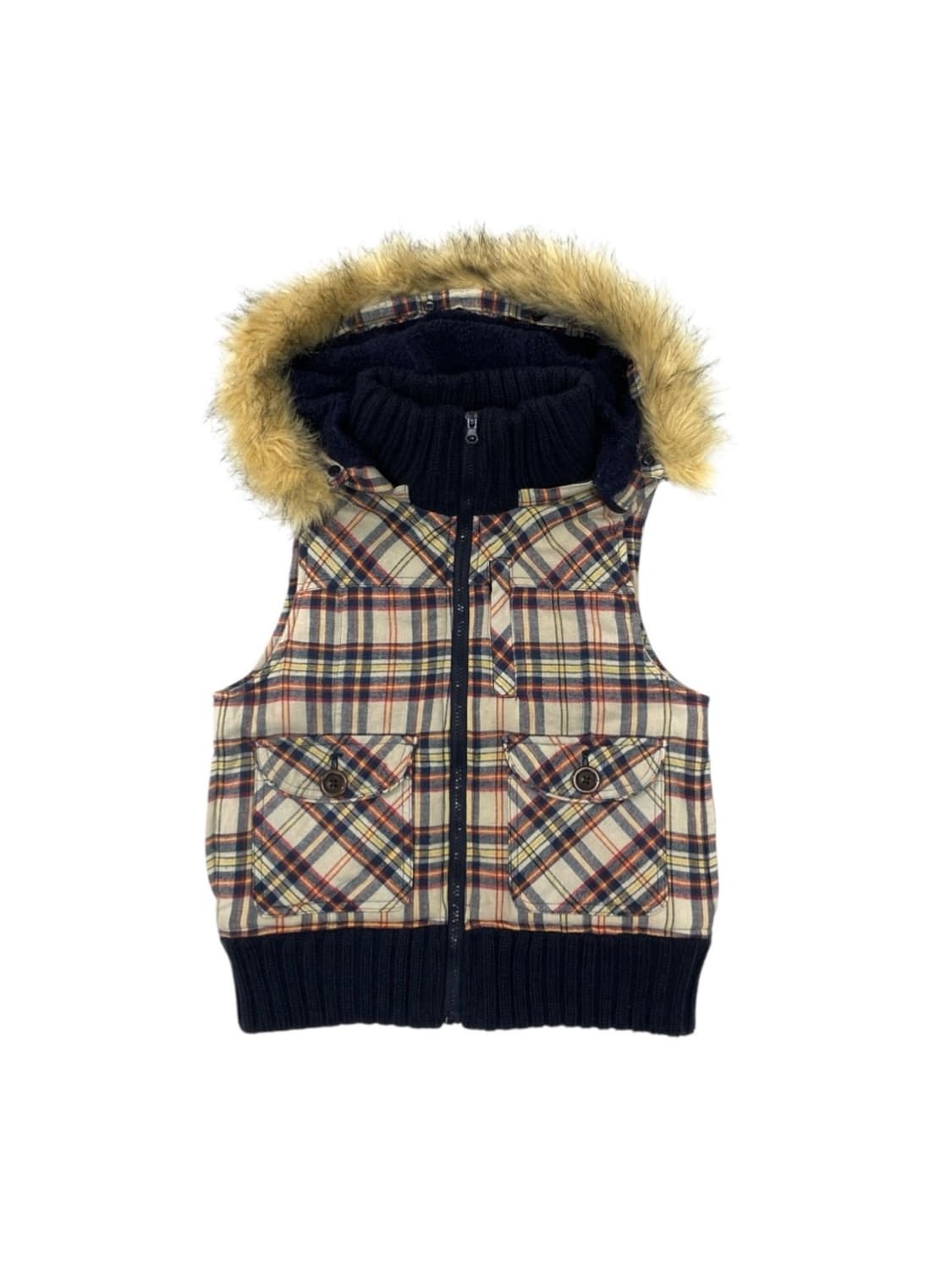 JPN CheCk check vest padding 상품이미지1