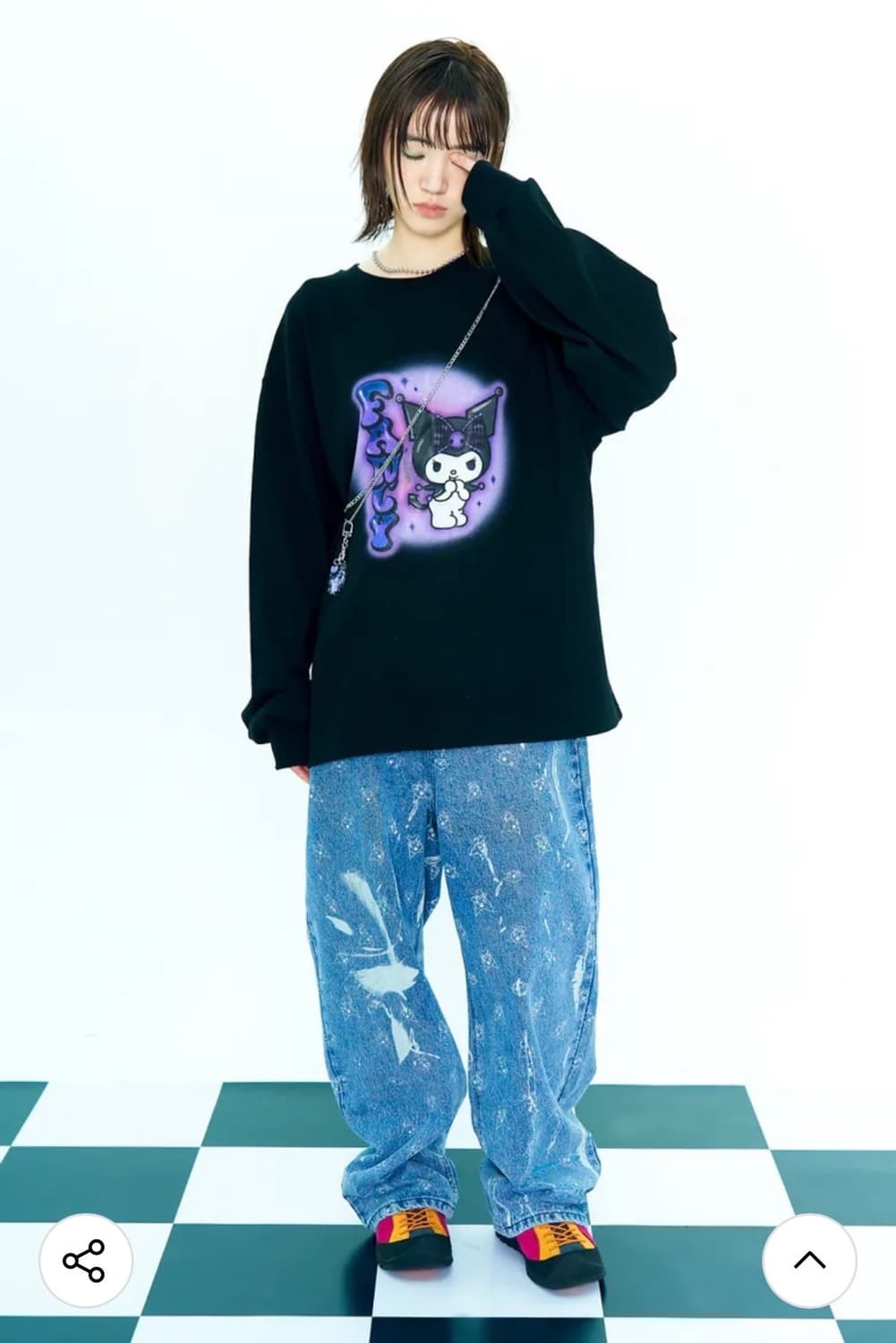 [팬시 X 쿠로미] 피컬 데님 팬츠 (BLUE)_F21QM910 상품이미지3