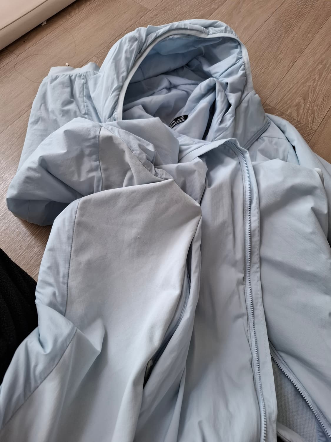 L 아크테릭스 아톰 lt 솔리튜드 후드 바람막이 하늘색 상품이미지8