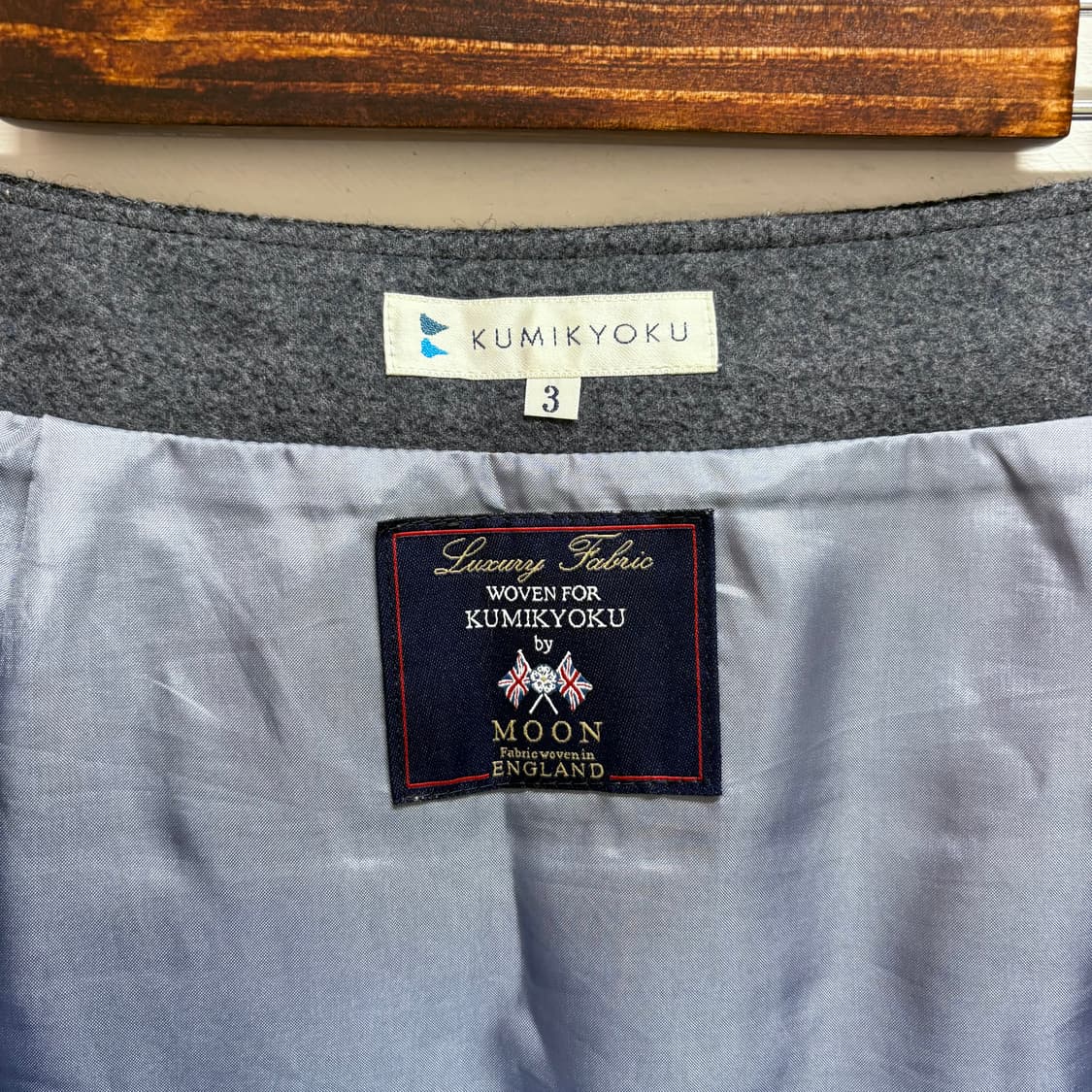 KUMIKYOKU 쿠미쿄쿠 울 체크 미니 스커트 상품이미지4