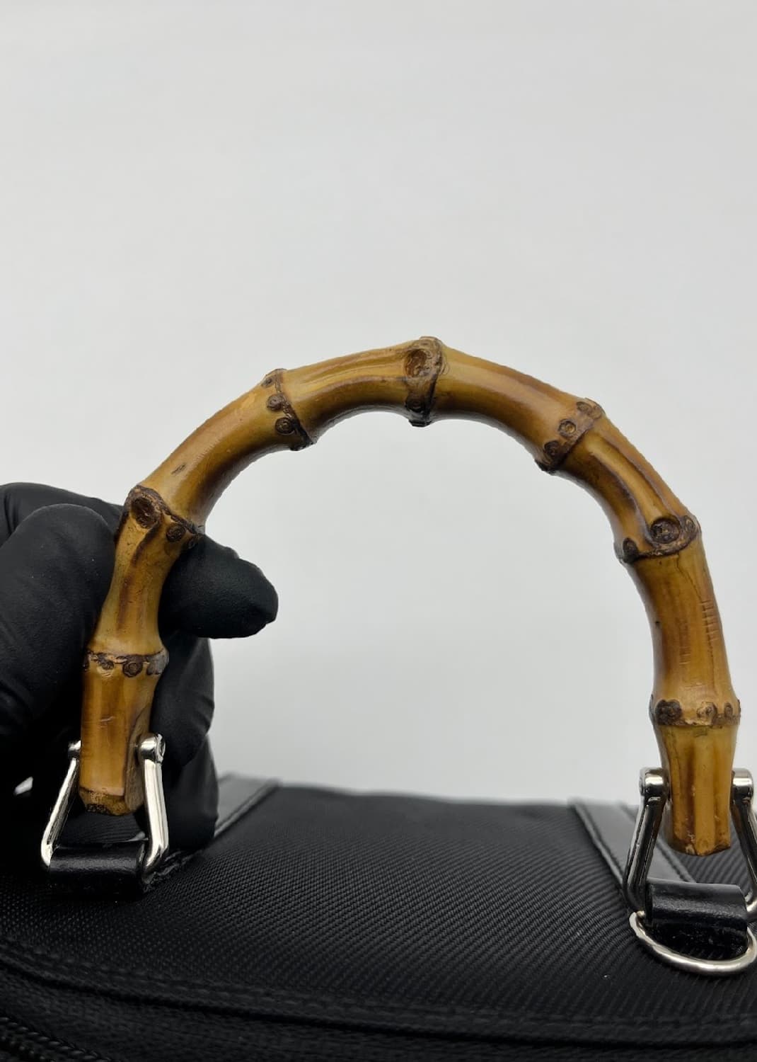 정품) 구찌 빈티지 뱀부 핸들 미니 도트백 상품이미지6