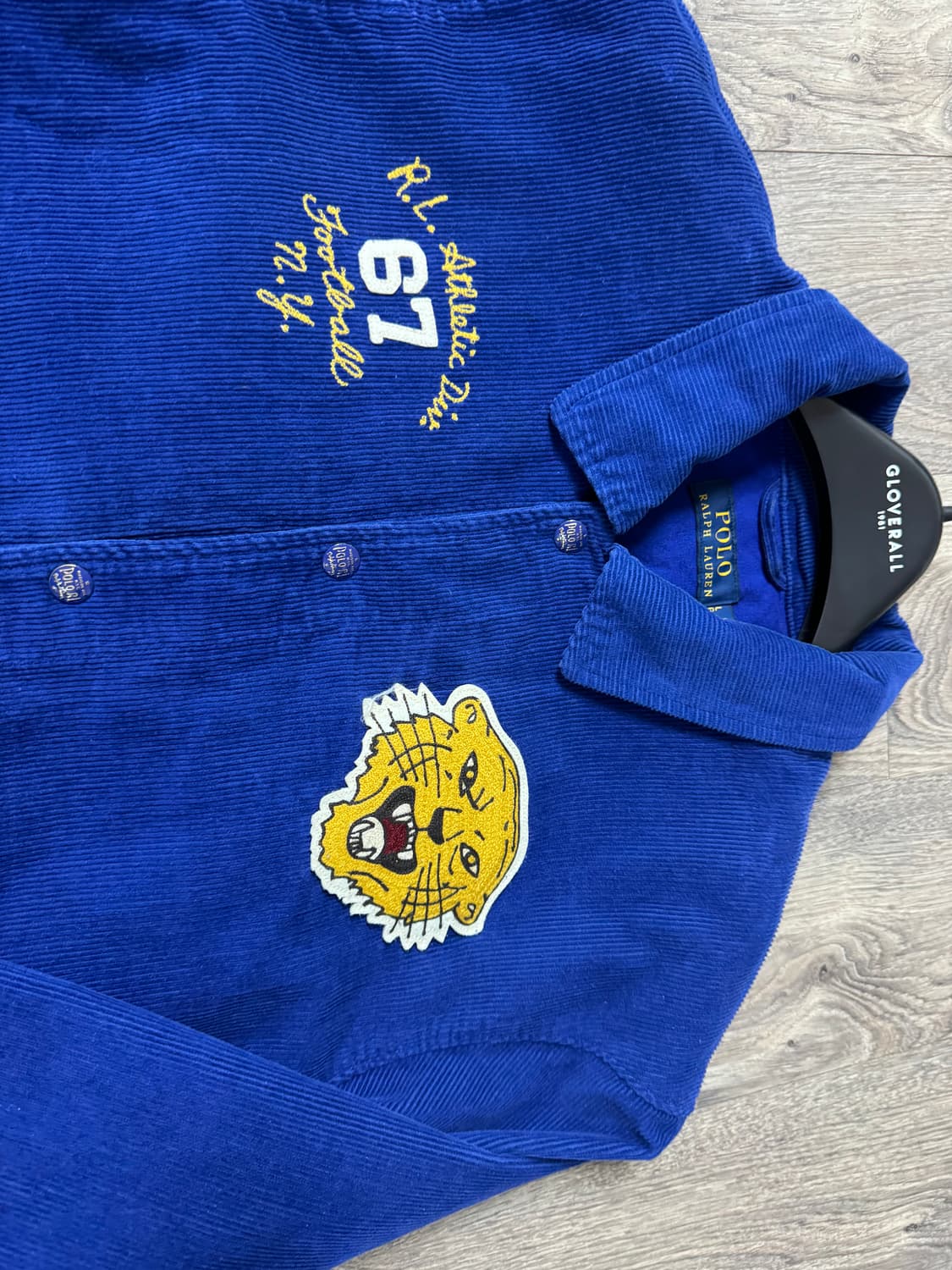 L 폴로 랄프로렌 코듀로이 바시티 블루종 자켓 상품이미지3