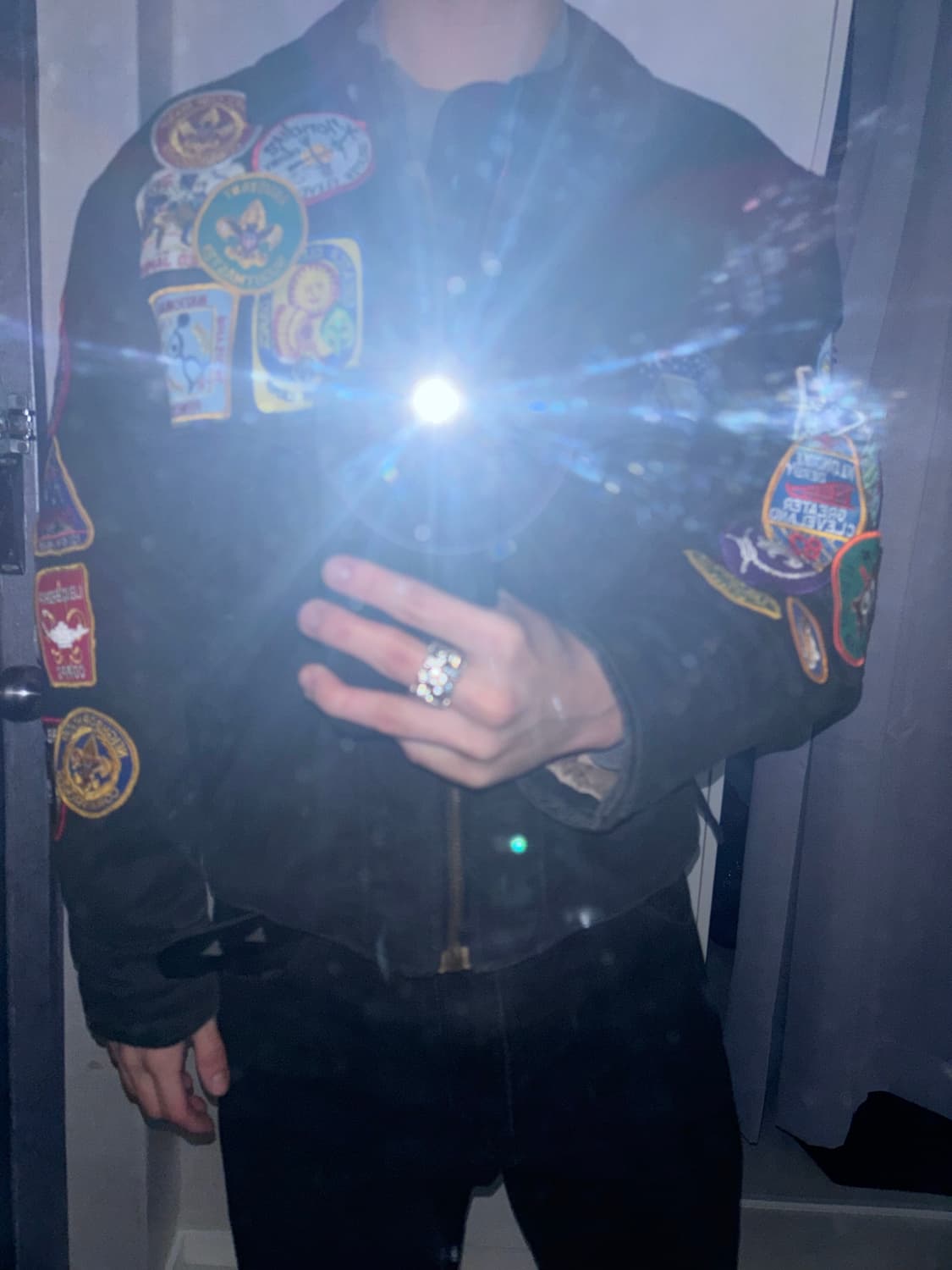 90s italy Boyscout patch bomber jacket 상품이미지3