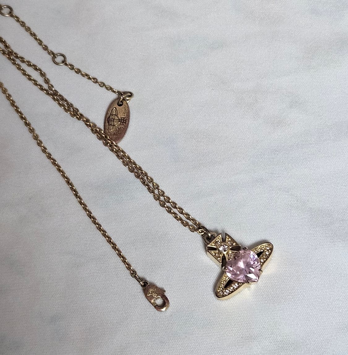 비비안웨스트우드 아리엘라 팬던트 핑크 골드 목걸이 상품이미지1