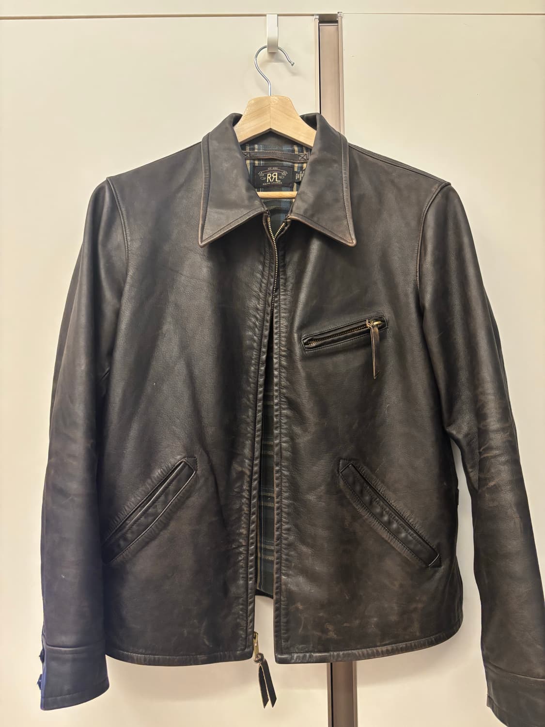 RRL 뉴스보이 가죽자켓 M 상품이미지1