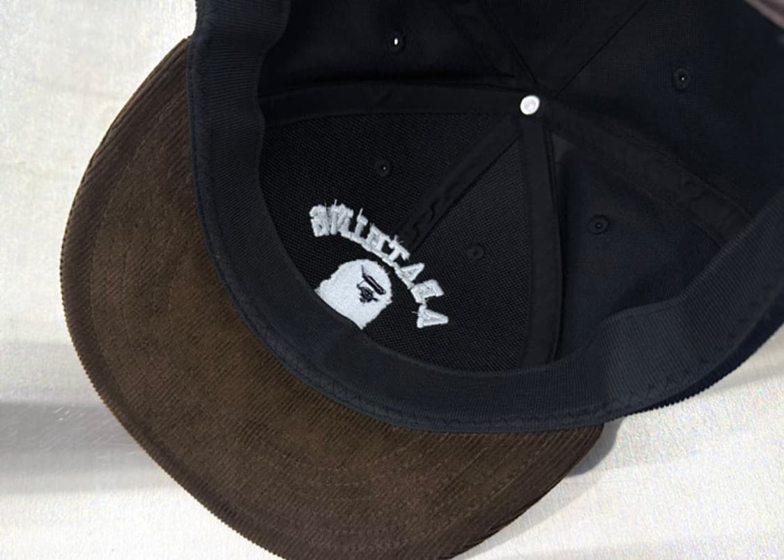 베이프 컬리지 로고 코듀로이 볼캡 상품이미지4