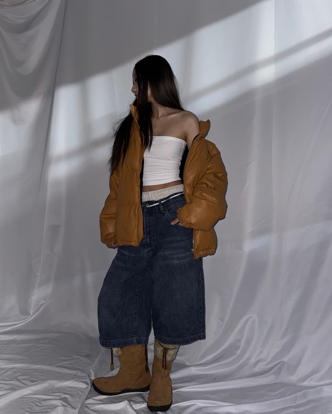 GU 레더 패딩 상품이미지3