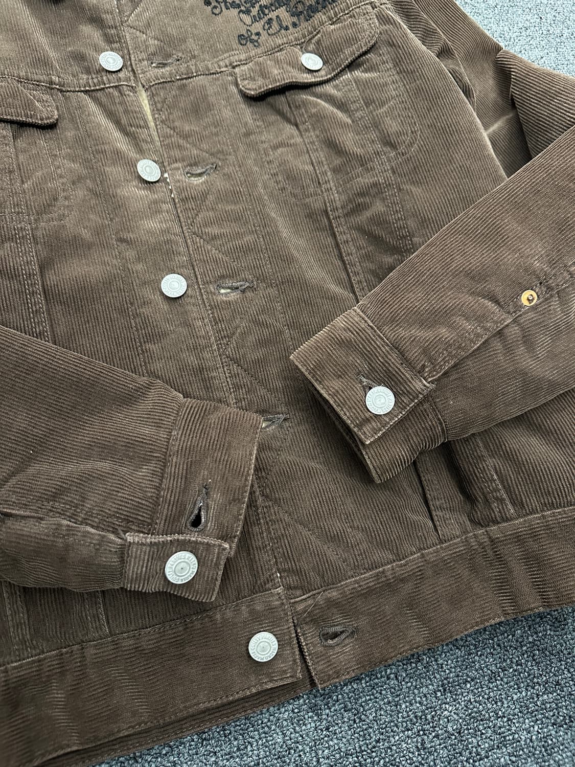 M) 와코마리아 브라운 트러커 자켓 양털 코듀로이 자켓 상품이미지4