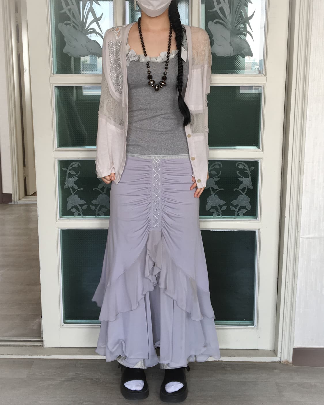 Patch work point caardigan 상품이미지7