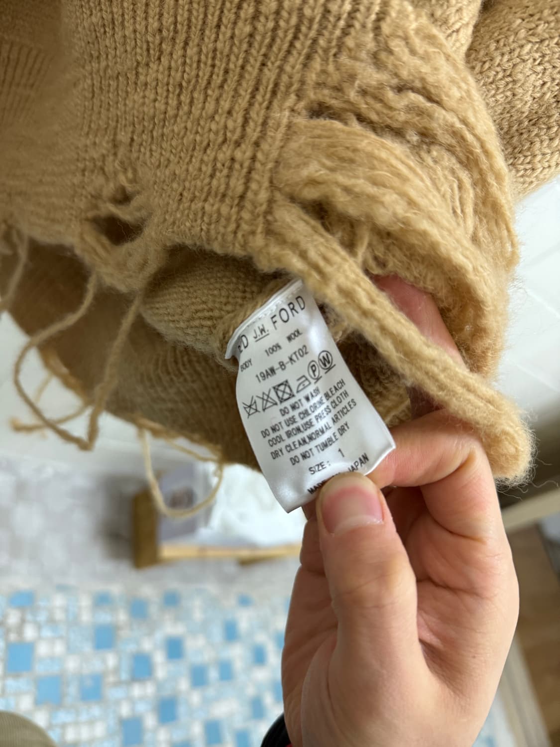 Bed j w ford 데미지 니트 상품이미지5