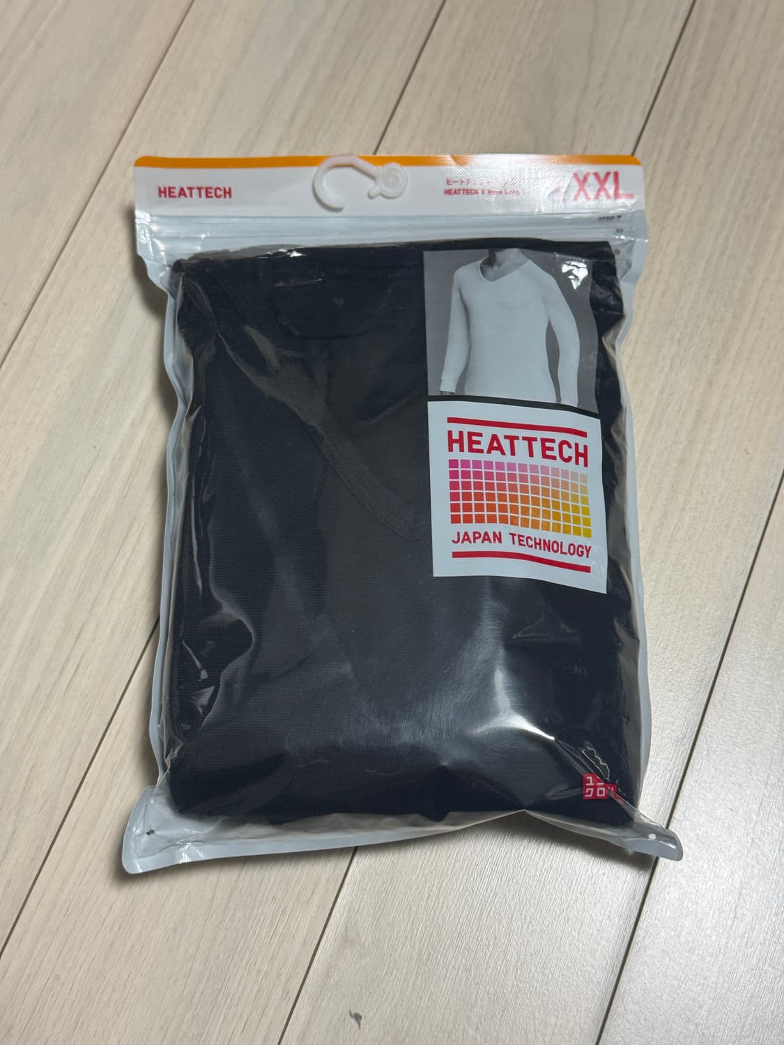 (새상품) 유니클로 남성용 히트텍 V넥 9부 xxl 상품이미지4