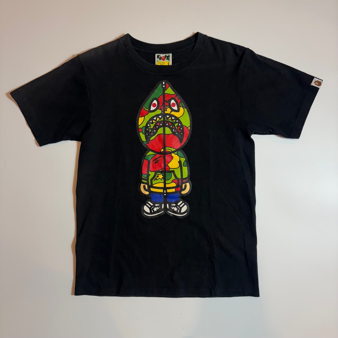 베이프 그래픽 프린트 반팔 티셔츠 상품이미지1