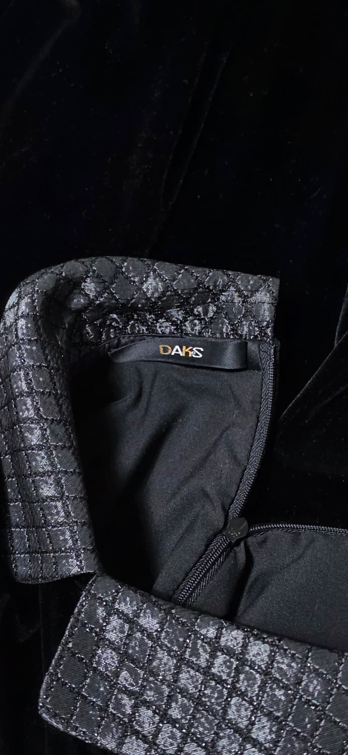 DAKS 블랙 벨벳 원피스 88-160 상품이미지3