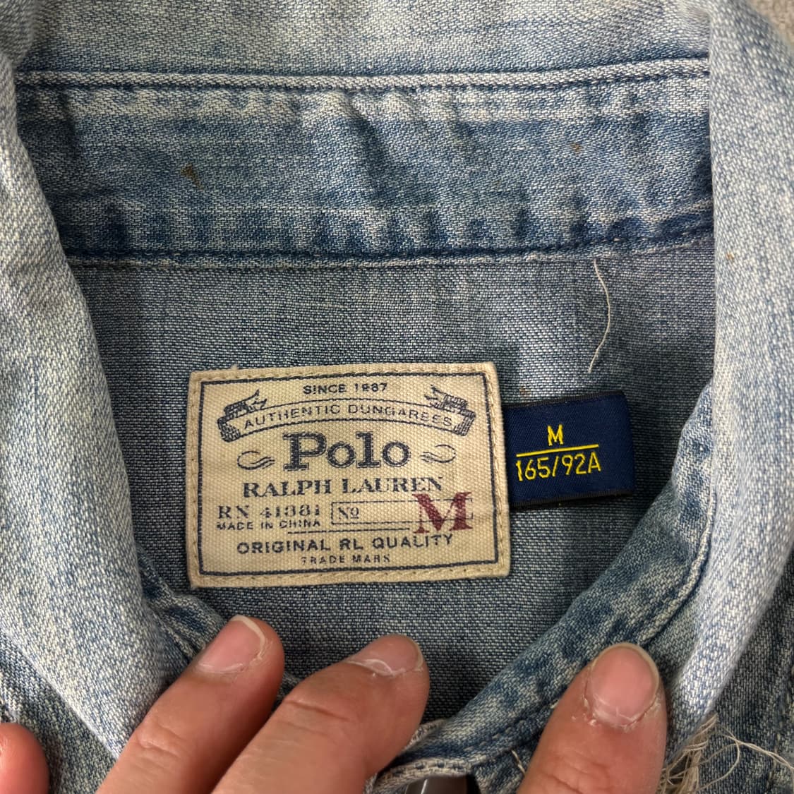 95 폴로랄프로렌 웨스턴 스타일 투포켓 데님셔츠 상품이미지4