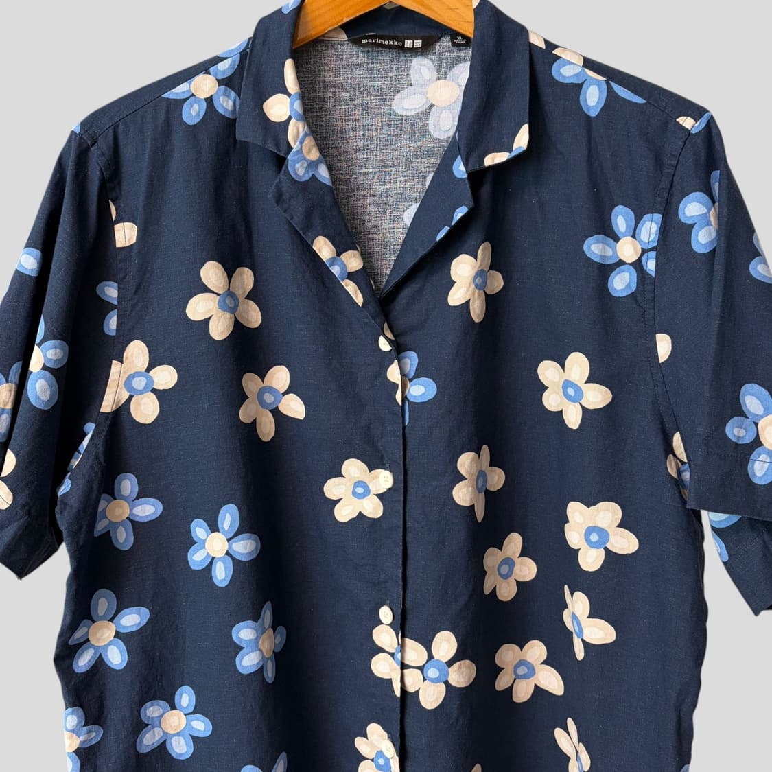 (여성XL)유니클로 마리메꼬 리넨 블렌드 오픈카라셔츠 상품이미지2