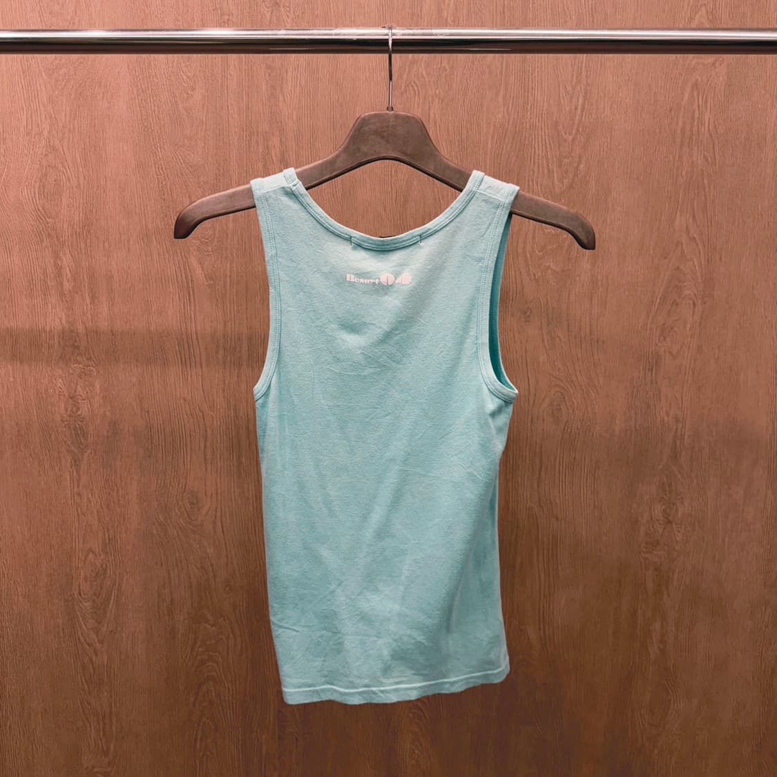 마크 제이콥스 라운드넥 슬리브리스 티셔츠 그래픽 프린팅 디테일 민트 상품이미지3