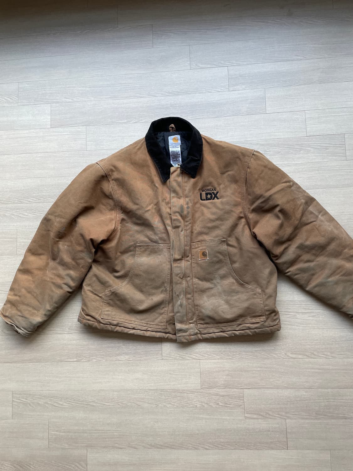 칼하트 J22 BRN 브라운 디트로이트 아크틱 자켓 빈티지 상품이미지2