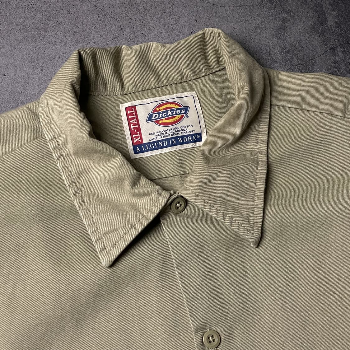 DICKIES 디키즈 빈티지 베이지 플랩포켓 반팔 워크 셔츠 A01029 상품이미지2