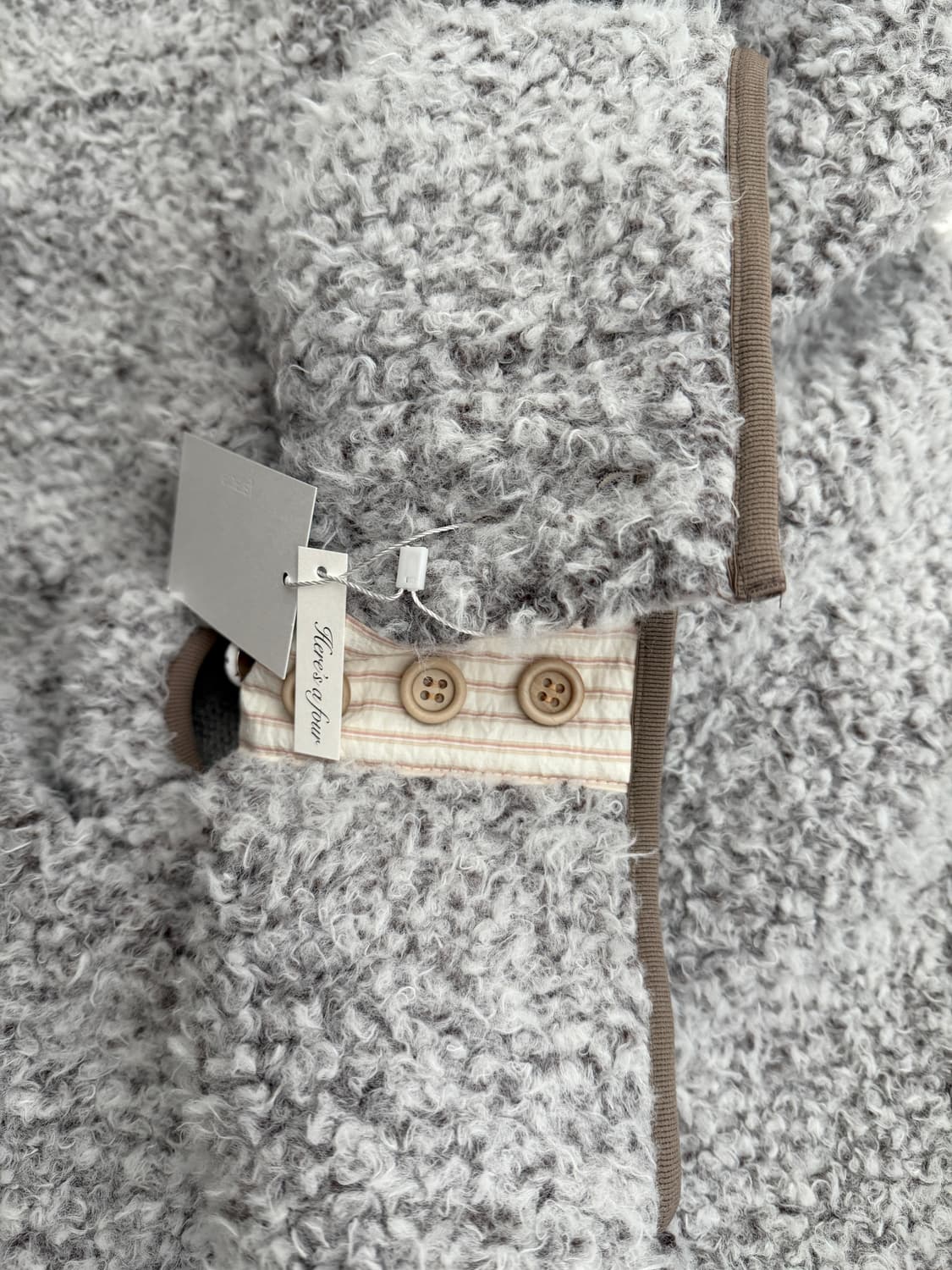 fluffy button fleece pullover(brown)판매 상품이미지8