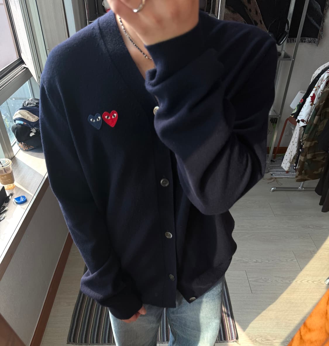 꼼데가르송 더블와펜 가디건 상품이미지1