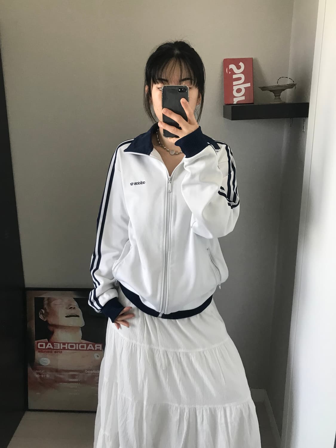 아디다스 00년대 올드스쿨 베켄바우어 화이트 져지 상품이미지1