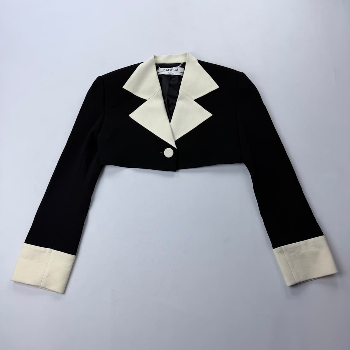 KIMHEKIM 김해김 투톤 크롭 자켓 34 상품이미지3