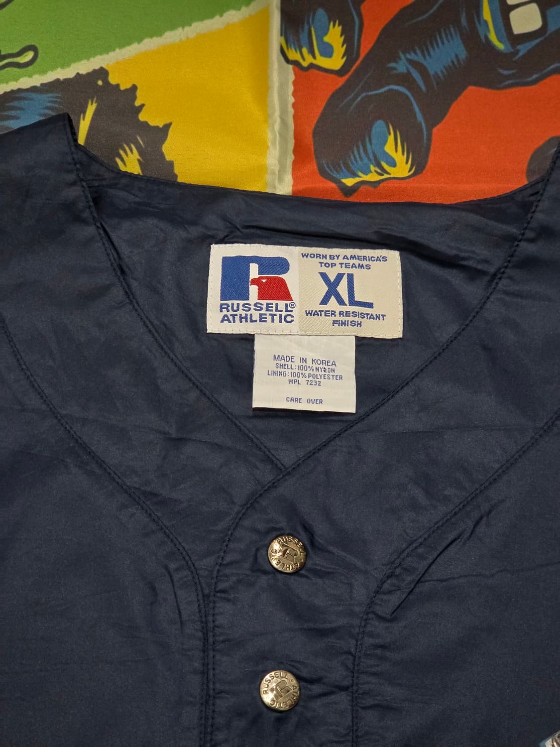 90's RUSSELL ATHLETIC 윈드브레이커 반팔 XL 상품이미지2
