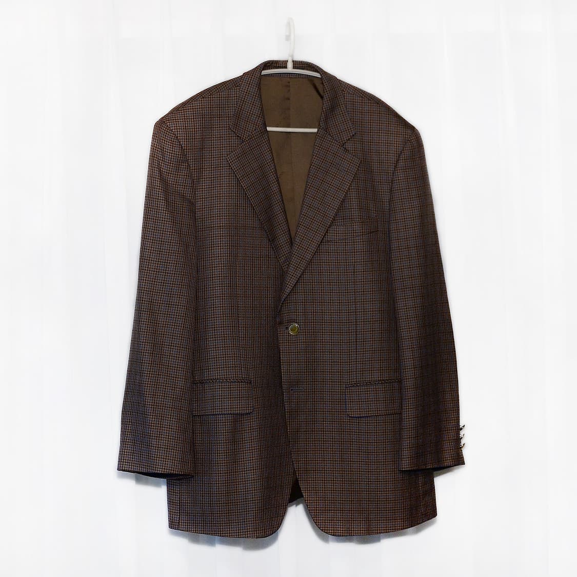 로가디스 골든텍스 울실크 체크 블레이저 자켓 (100) 상품이미지1