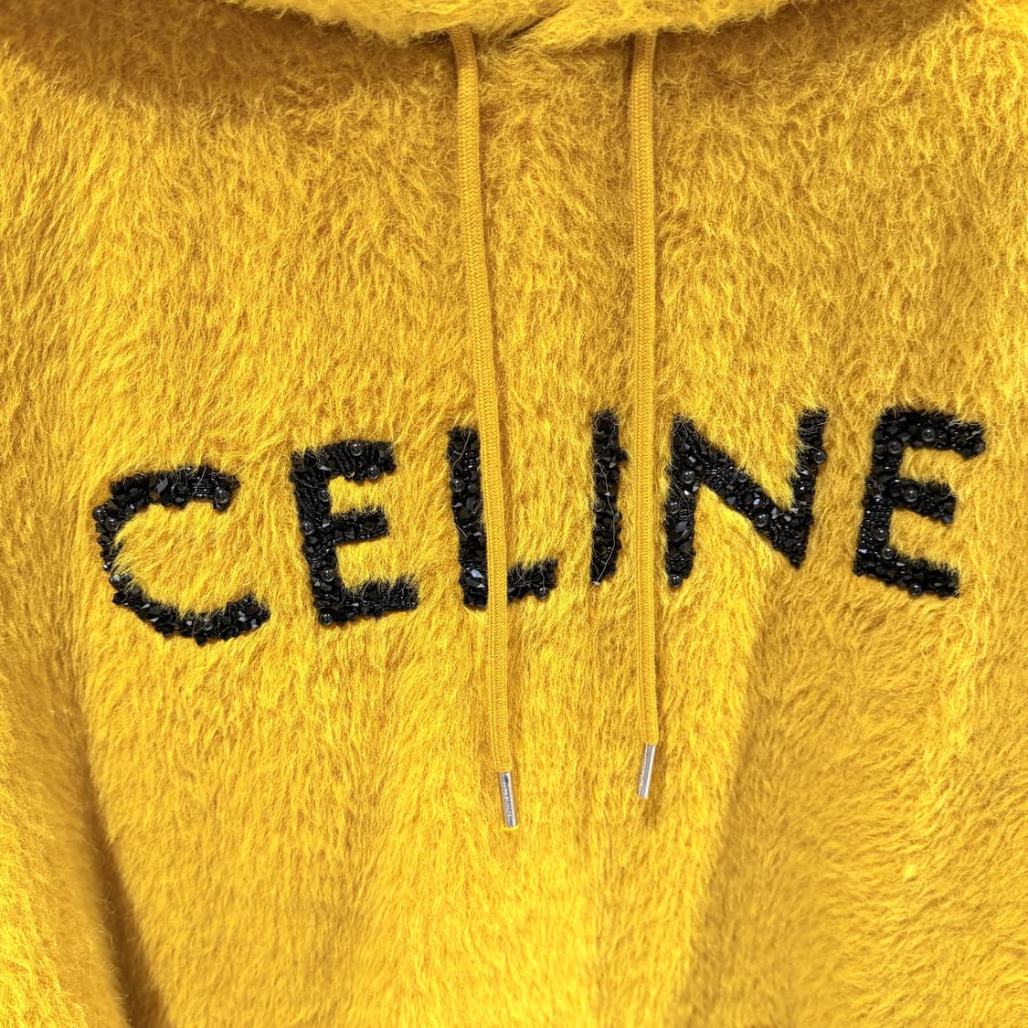 XL / 셀린느 글리터 로고 알파카 후드티셔츠 상품이미지4