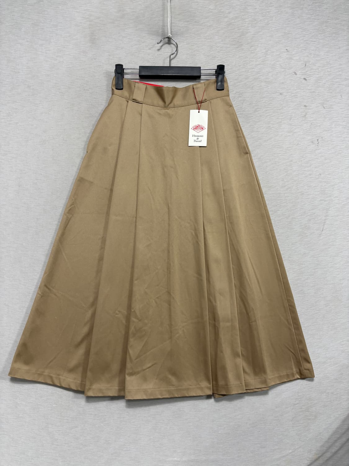 단톤 코튼 플리츠 롱스커트 상품이미지1