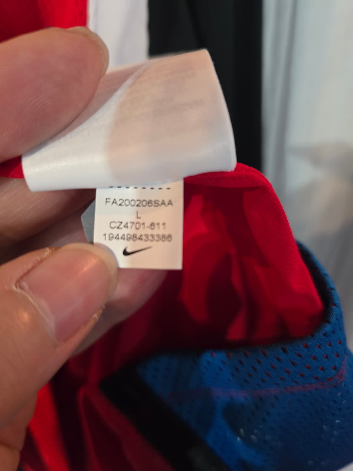 나이키 언더커버 롱슬리브 슈팅 탑 레드 블랙 상품이미지9